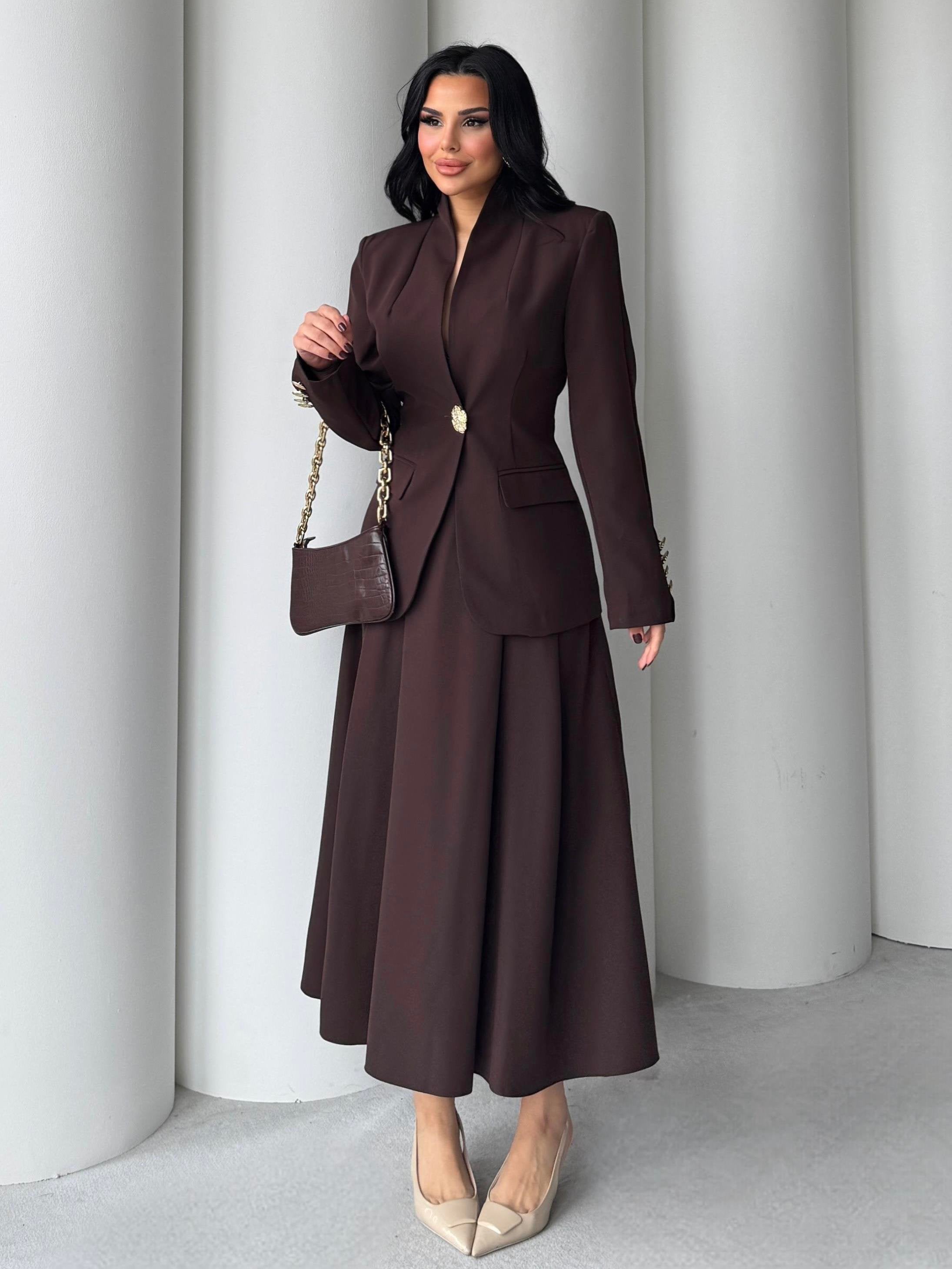 Elegant Skirt Set – Double Crepe Fabric(SARA SET)