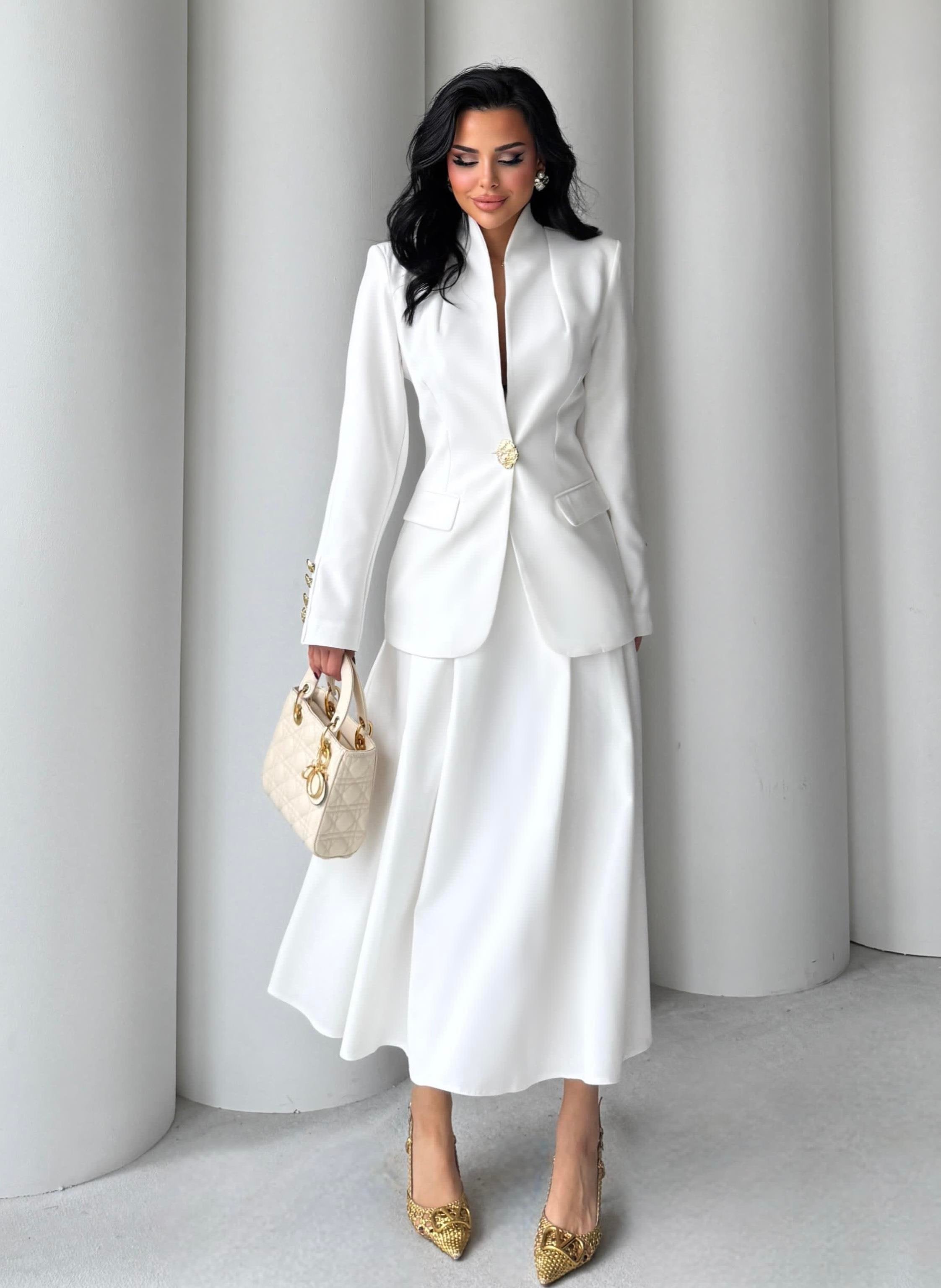 Elegant Skirt Set – Double Crepe Fabric(SARA SET)