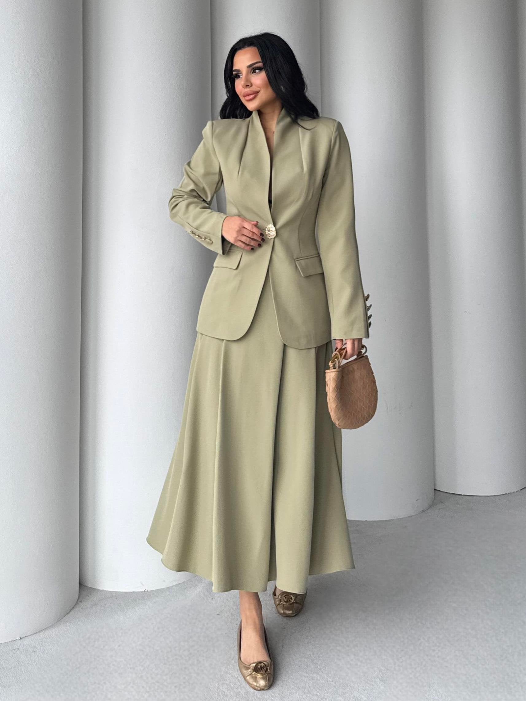 Elegant Skirt Set – Double Crepe Fabric(SARA SET)