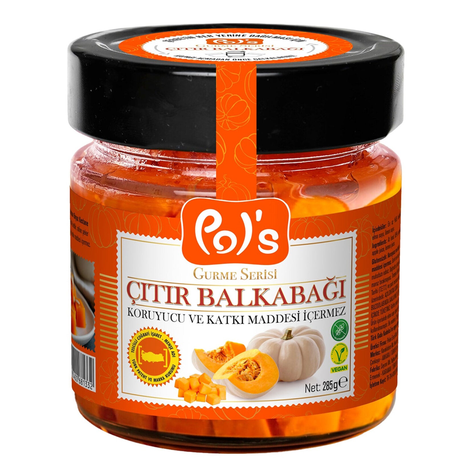 Pol's Gourmet Crunchy Pumpkin jam – 285 g (No Sugar Added)