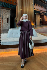 Elegant skirt Set Scuba Fabric