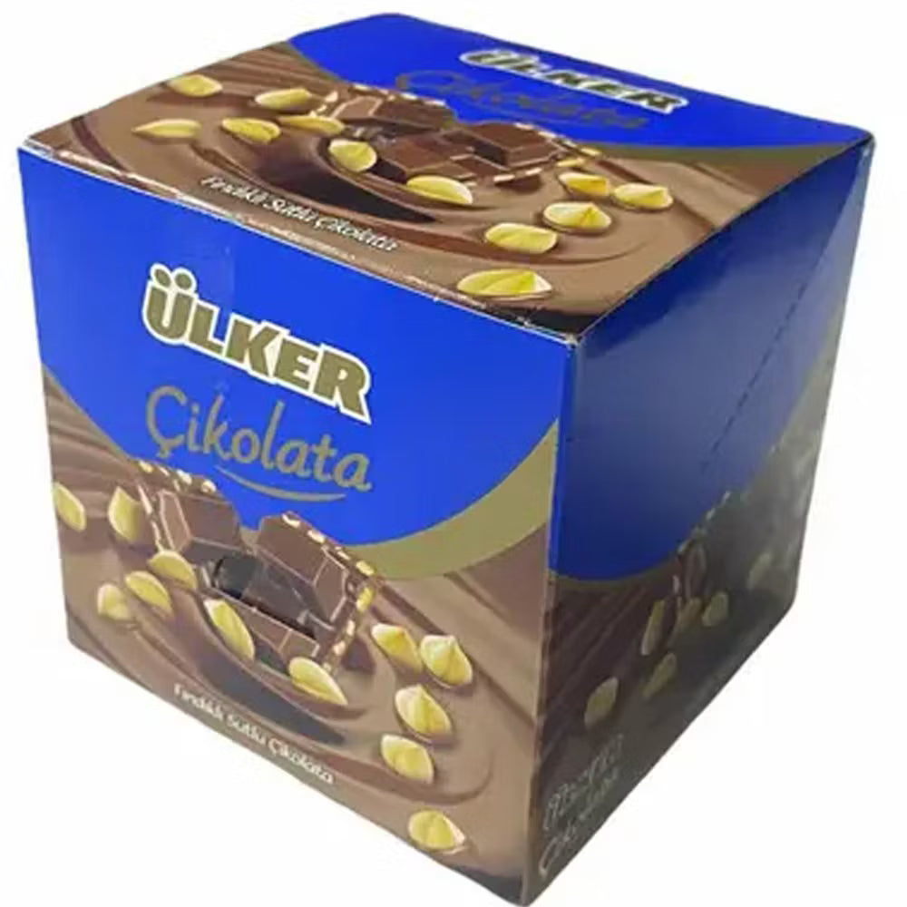 Ülker Milk Chocolate with Whole Hazelnuts — 6 Bars × 60g