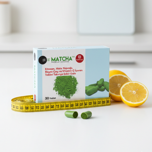 Bilge İlaç Matcha capsules ingredients label — Japanese matcha L-Carnitine Vitamin C