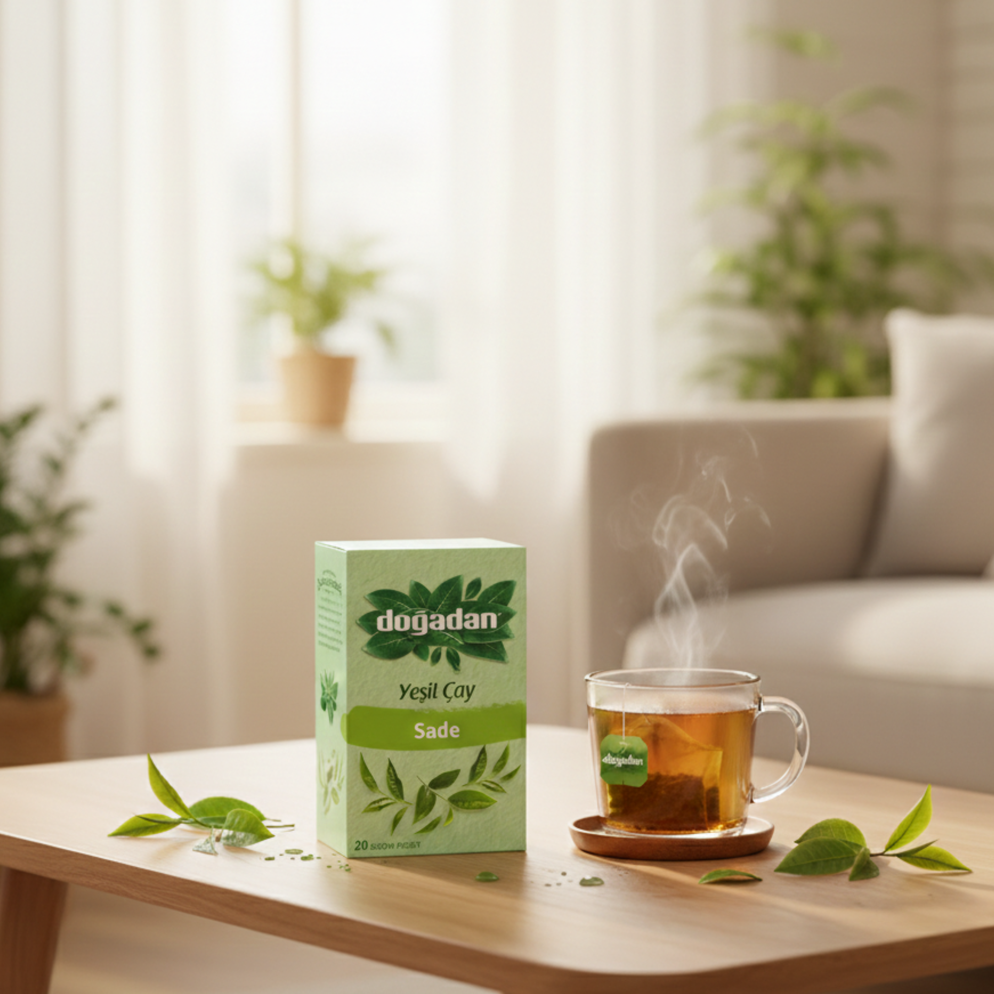 Doğadan Pure Green Tea 20 Cup Tea Bags