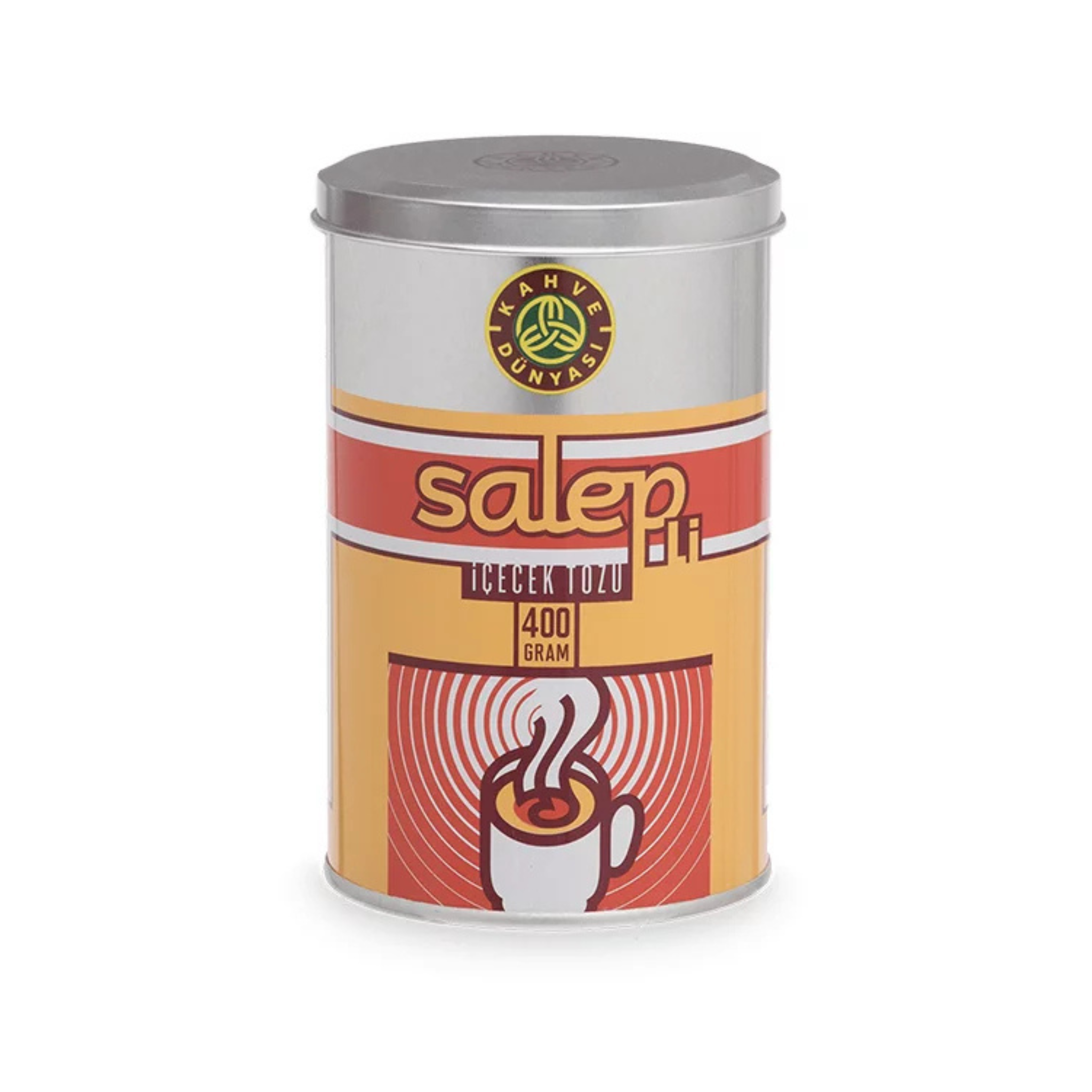 سحلب تركي طبيعي من (Kahve Dünyası) 400 غ | مشروب شتوي تقليدي (علبة معدنية)