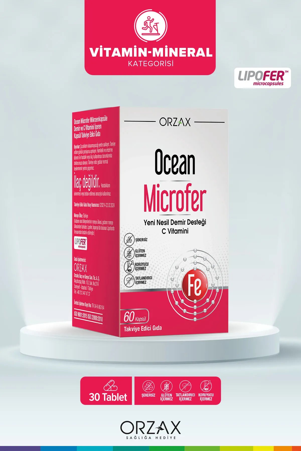 Orzax Ocean Microfer Iron & Vitamin C 60 Capsules – BTurkish