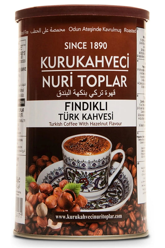 Nuri Toplar Turkish Coffee with Hazelnut 250 gr