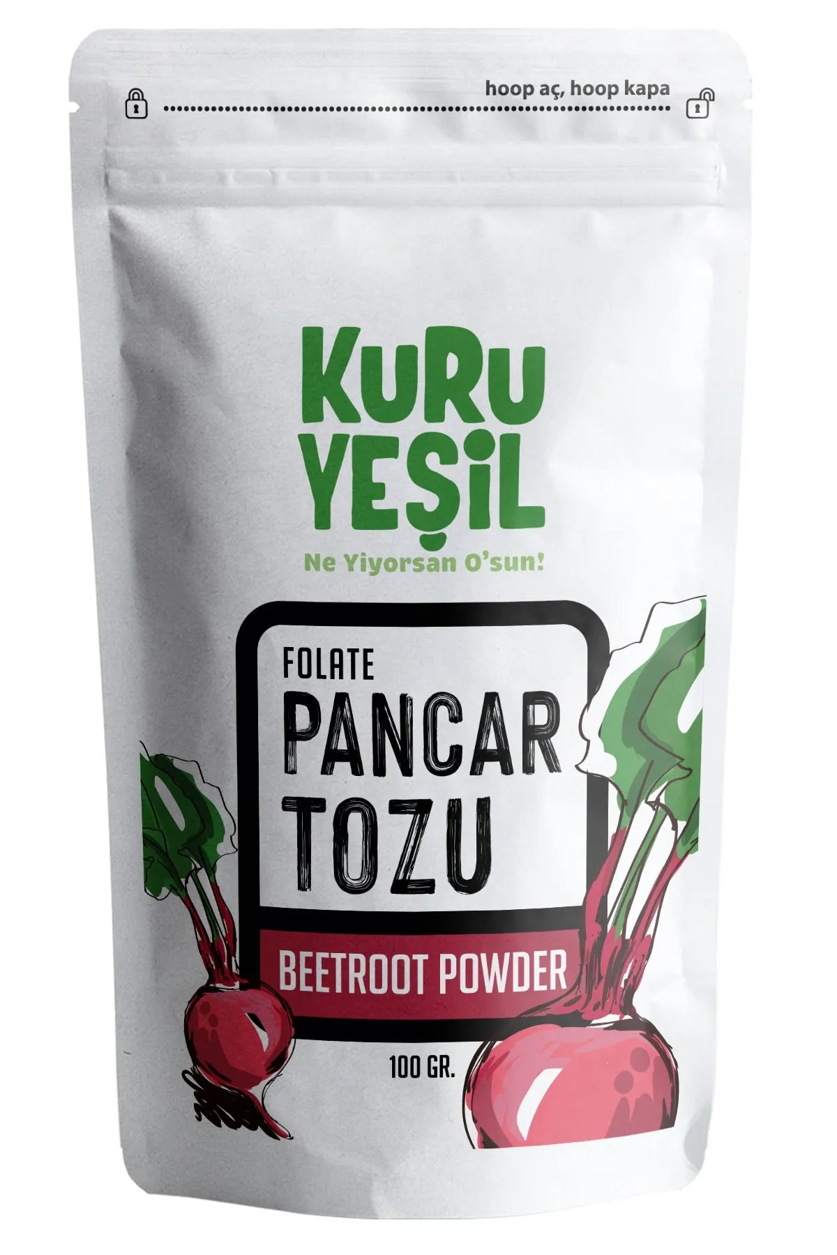 Kuru Yesil Organic Beet Powder 100 gr.