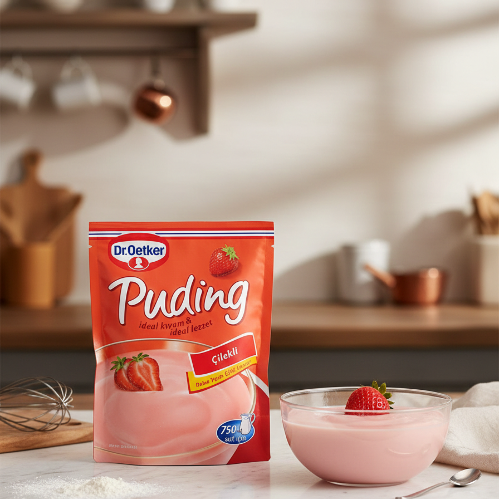 Dr. Oetker Creamy Strawberry Pudding Mix 125g