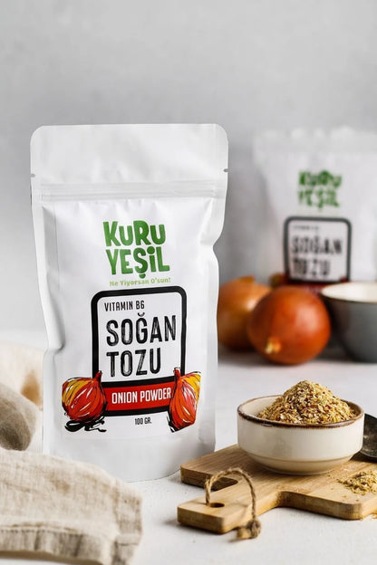 مسحوق البصل الطبيعي من Kuru Yeşil – كورو يشيل | 100 غرام.