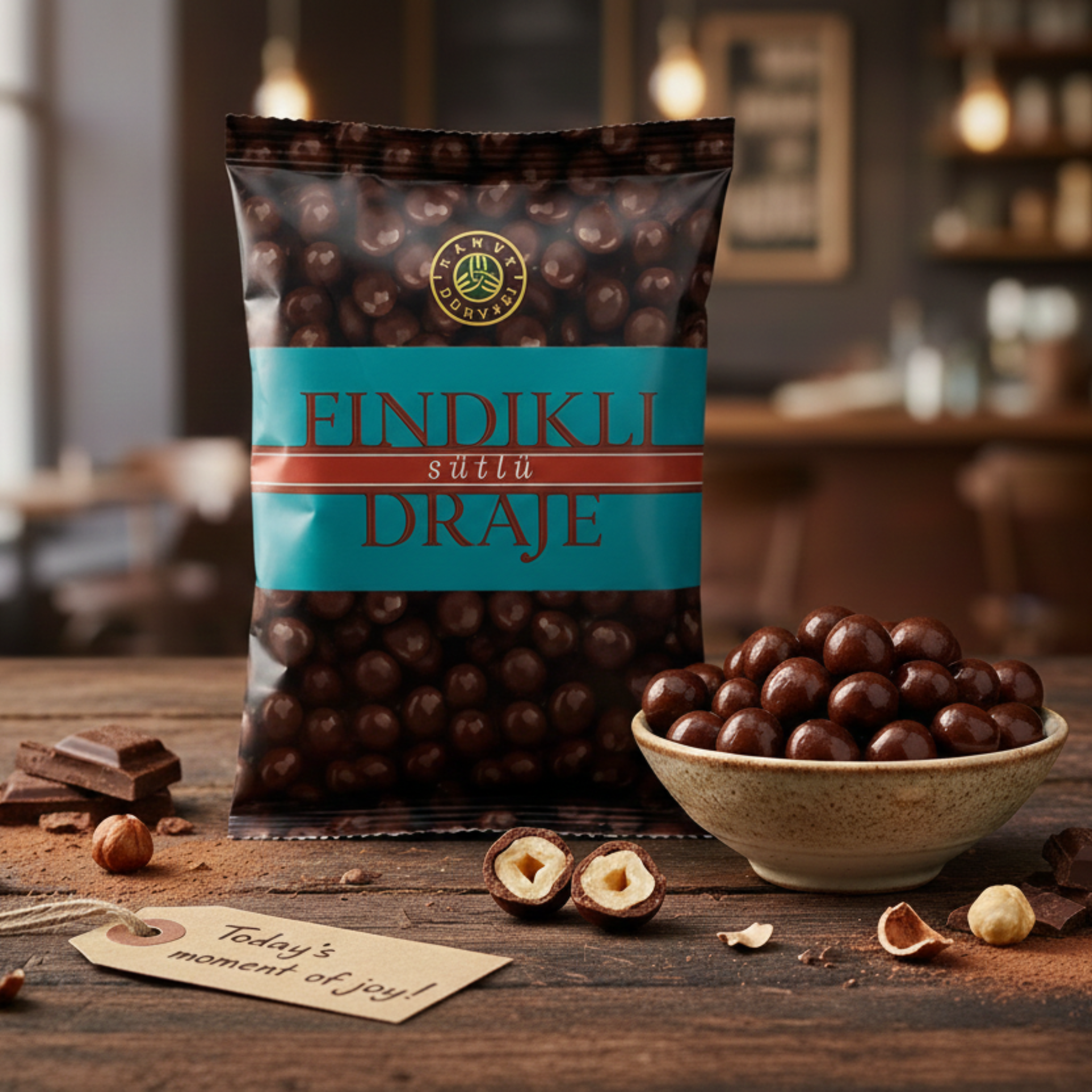 دراجيه شوكولاتة بالحليب مع البندق من (Kahve Dünyası) ١٢٠غ – حبات مقرمشة بطعم غني