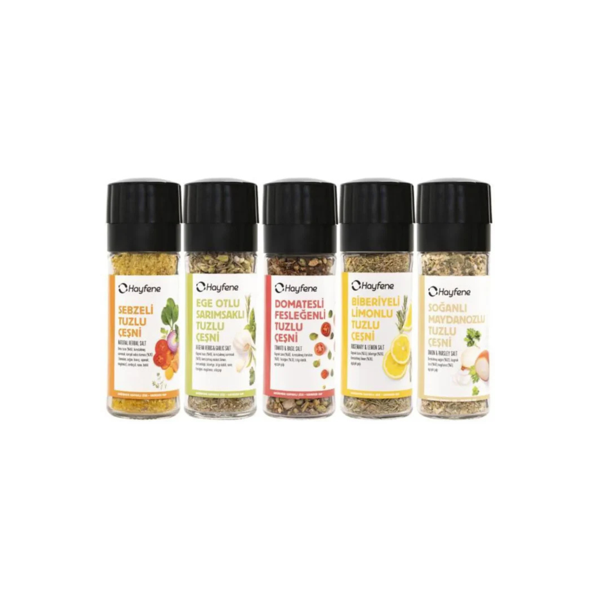 Hayfene Gourmet Salt Seasoning Set – 5 Unique Natural Flavors