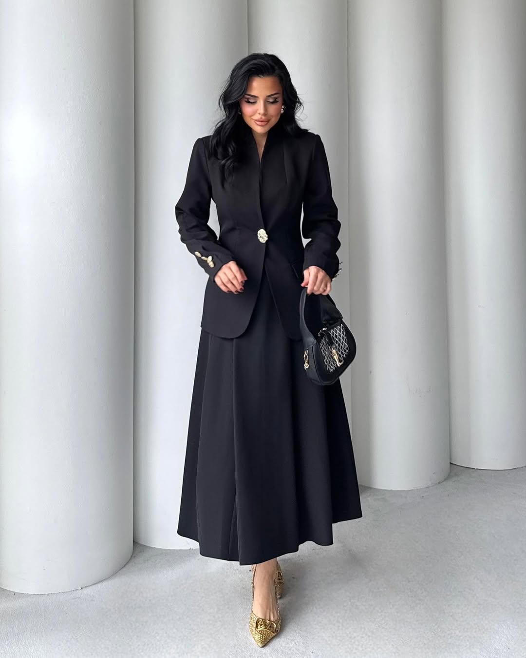 Elegant Skirt Set – Double Crepe Fabric(SARA SET) – BTurkish