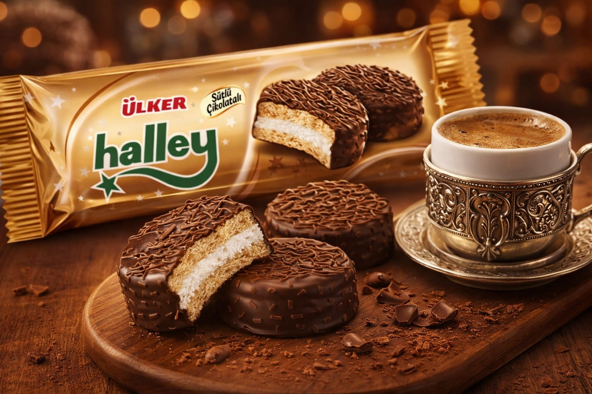 Halley Mini Ülker Halley Mini Marshmallow Chocolate Biscuits 3x66g – BTurkish