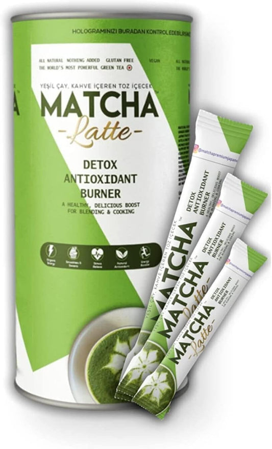 Matcha Premium Japanese Matcha Latte Coffee and Coconut Flavored Detox Antioxidant burner tea 20 x 7g