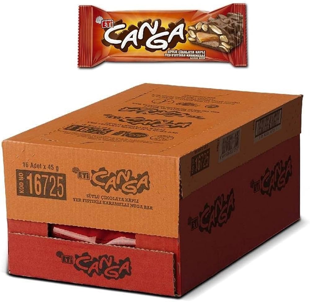 Eti Canga Milky chocolate peanuts caramel Bar 45 gr