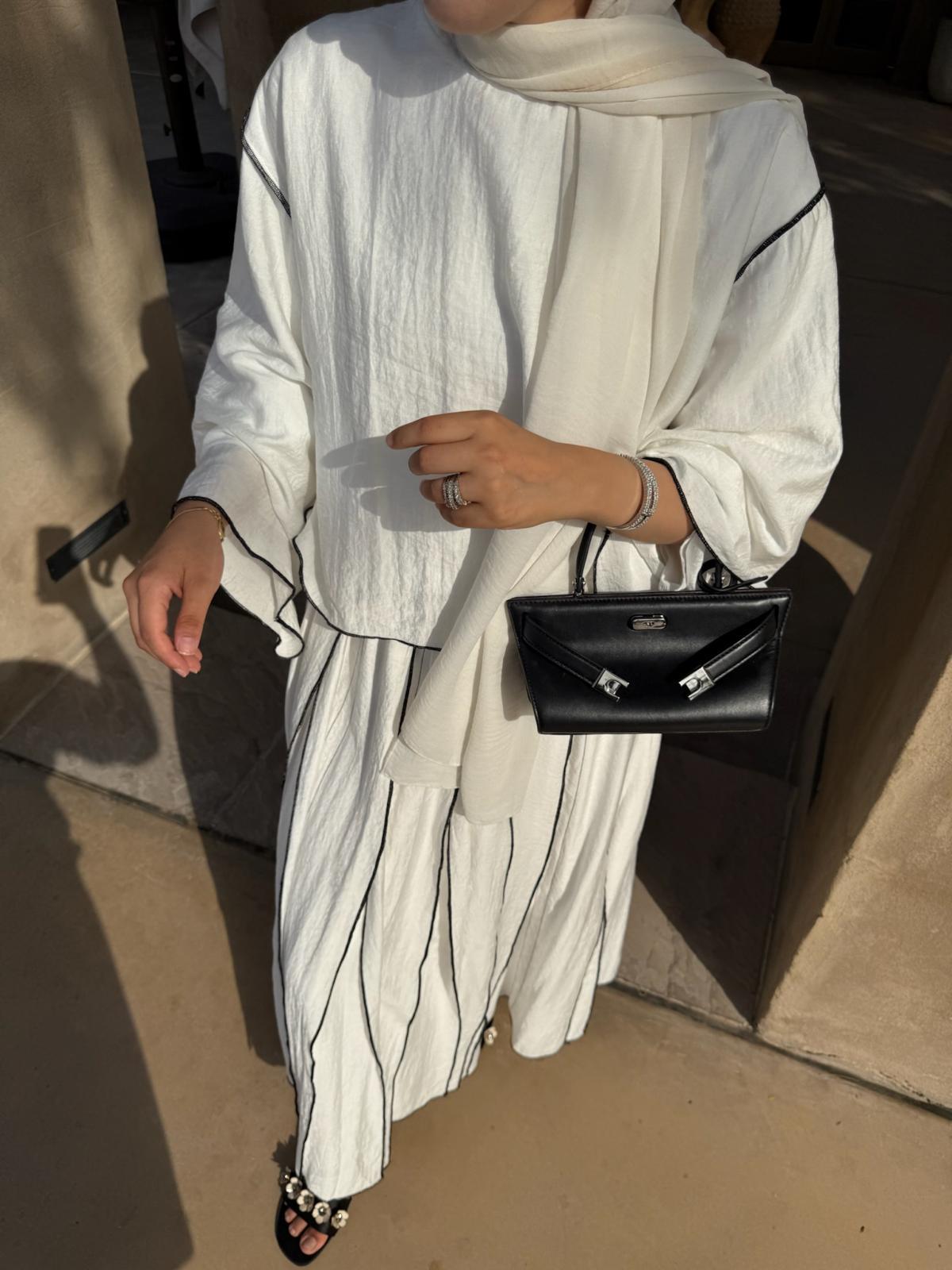 Elegant skirt Set Scuba Fabric