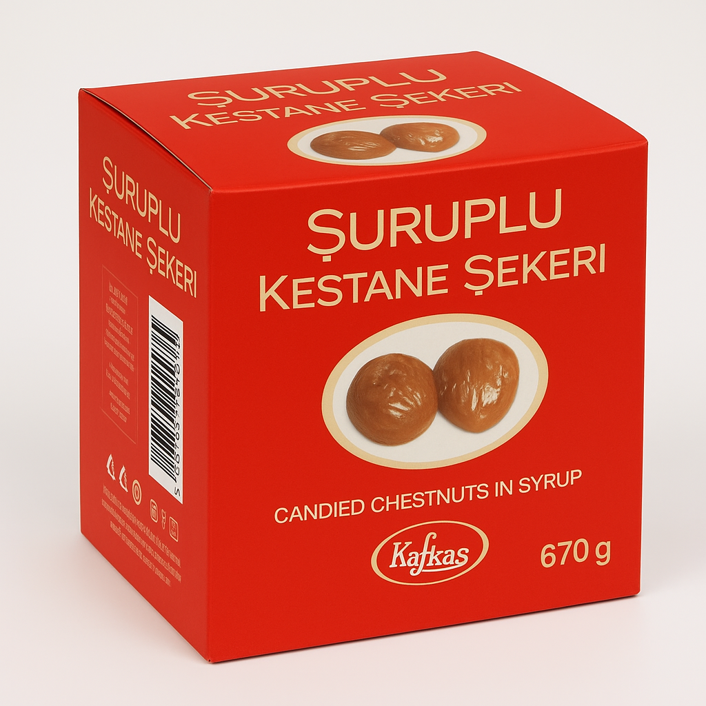 كستناء مارون قلاسيه أبوفروة كافكاس محلاة بالشيرة – طعم فاخر وجودة تركية أصلية