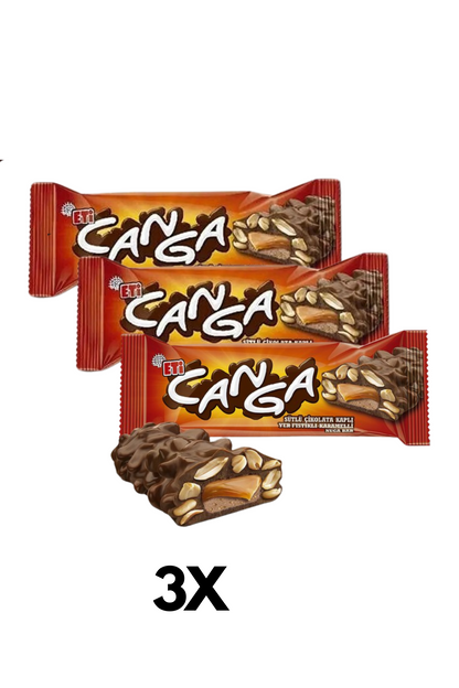 Eti Canga Milky chocolate peanuts caramel Bar 45 gr