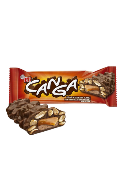 Eti Canga Milky chocolate peanuts caramel Bar 45 gr