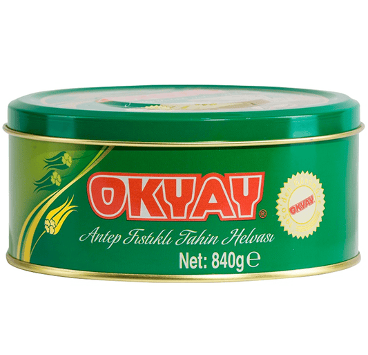 Okyay Pistachio Tahini Halva – Premium Tin Pack (840g)