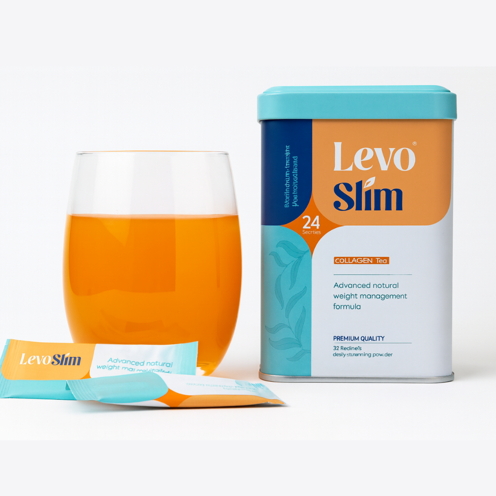 Levo Slim Collagen Tea – 24 Sachets | Natural Weight Loss Drink with Collagen & Herbal Extracts | Boost Metabolism, Burn Fat & Increase Energy