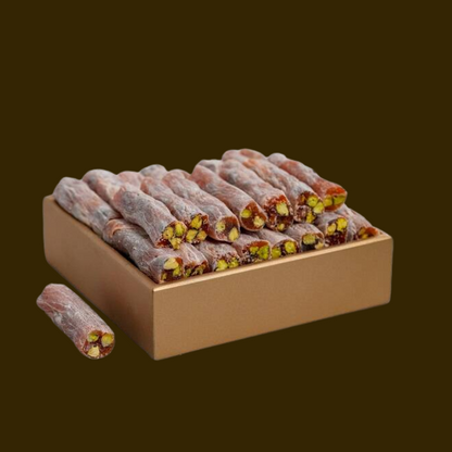 Mix Black Mulberry ,  Pomegranate , Orange and plain antep pistachio finger turkish delight gift box