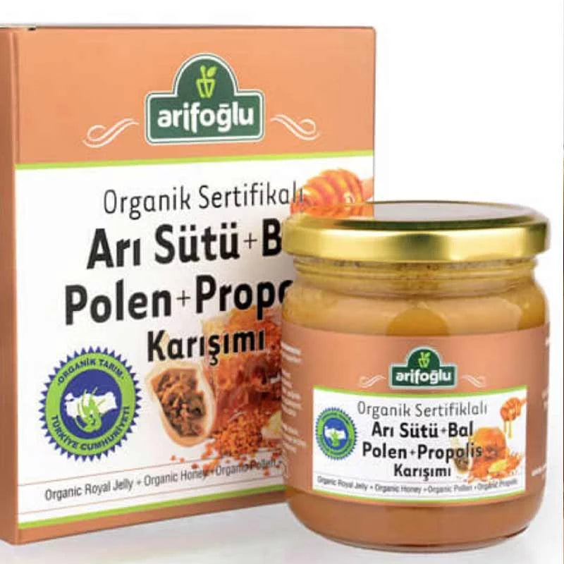 Arifoğlu Organic Royal Jelly Honey Pollen Propolis 230 g