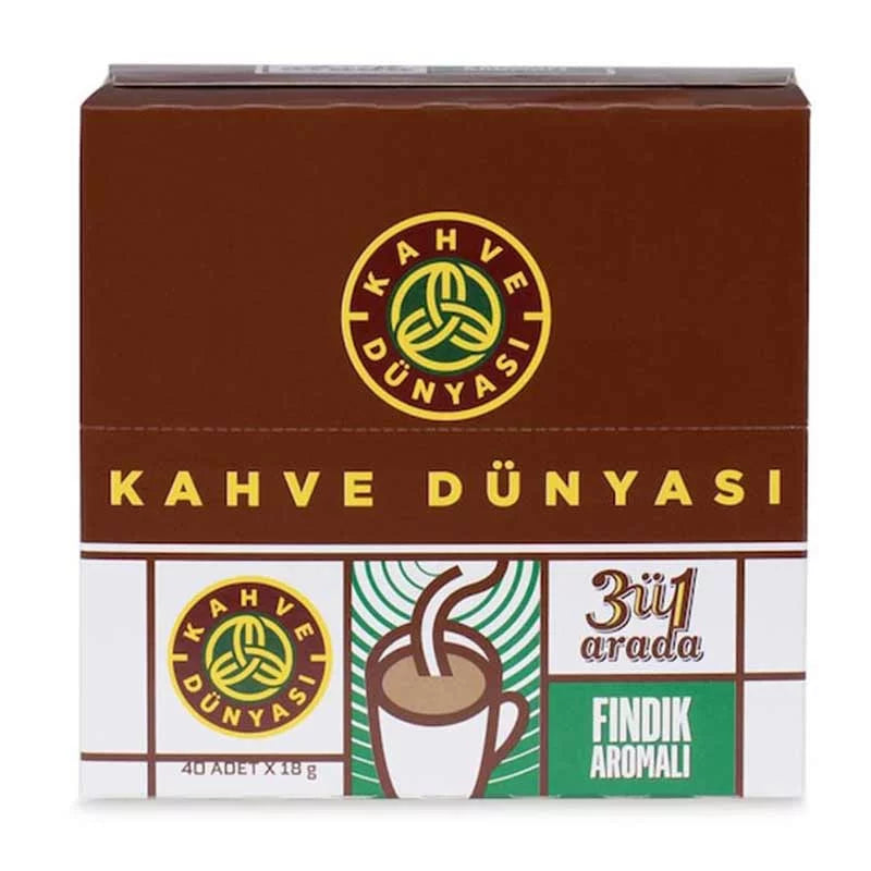 40’s 3 in 1 Hazelnut Flavored Instant Coffee | Kahve Dunyasi