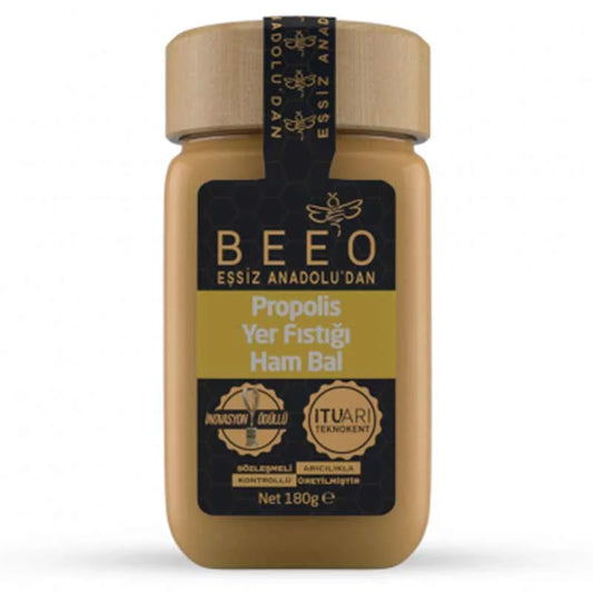 BeeO Peanut + Raw Honey + Propolis 180 gr.
