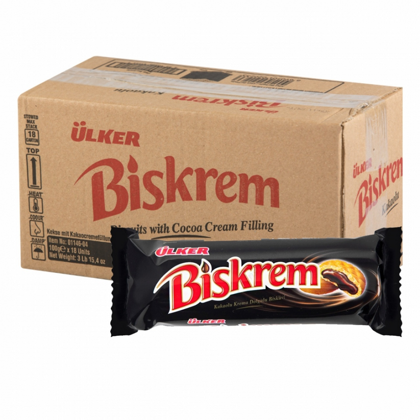 Ülker Biskrem Cocoa Cream-Filled Biscuits | Turkish Snack – BTurkish