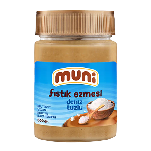 ميني – زبدة الفستق المالحة العضوية 300 جم مع رقائق الملح البحري