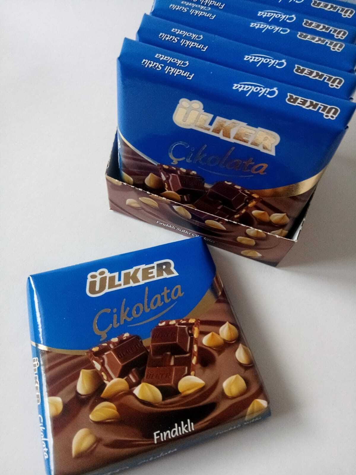 Ülker Milk Chocolate with Whole Hazelnuts — 6 Bars × 60g