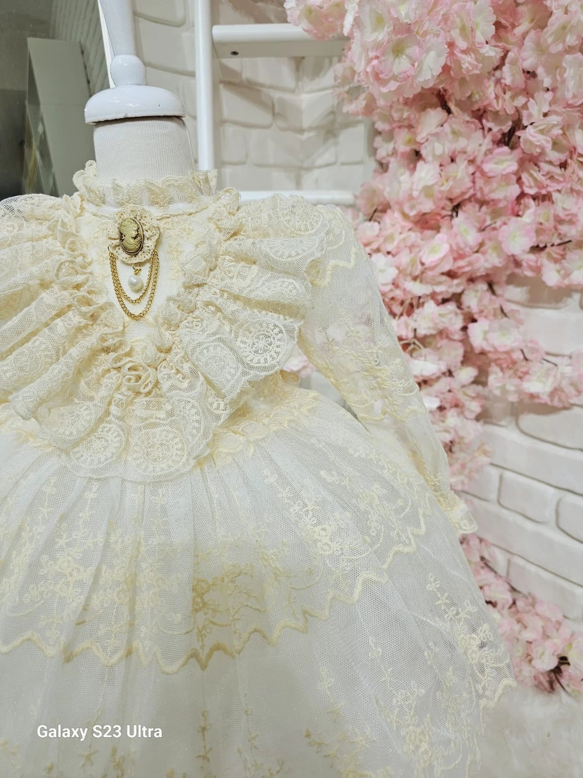 Angel Lace Long Sleeve Baby Girl Dress